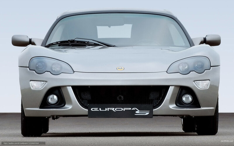 Front view of a silver Lotus Europa S