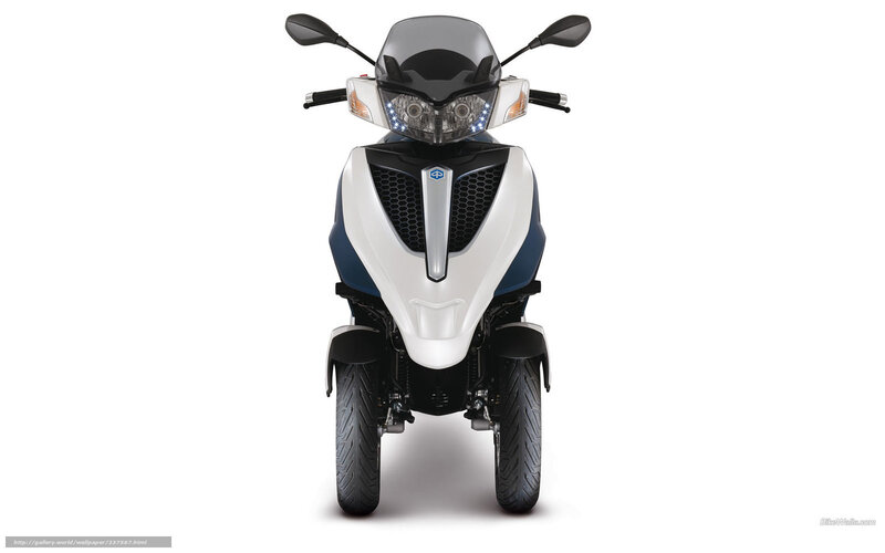front view of a three-wheeled scooter