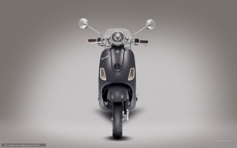 Front view of a Vespa scooter