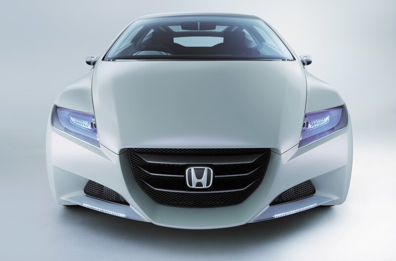 front view of a white car