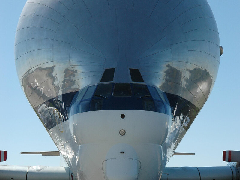 front view of aircraft nose
