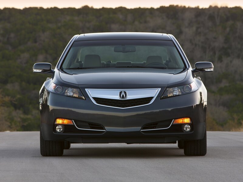 front view of black acura