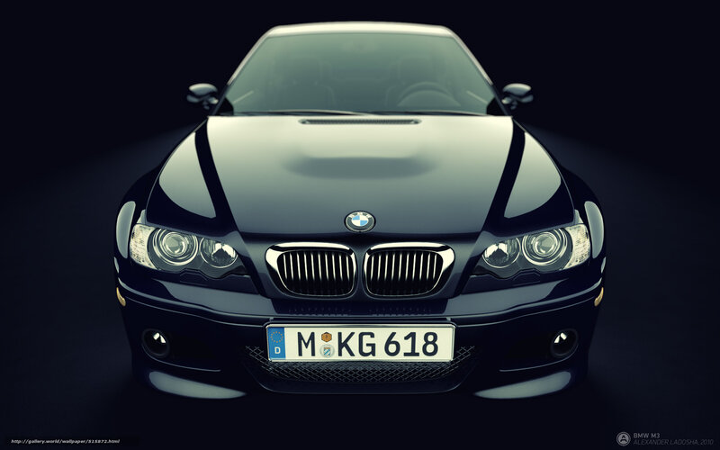 front view of black bmw m3