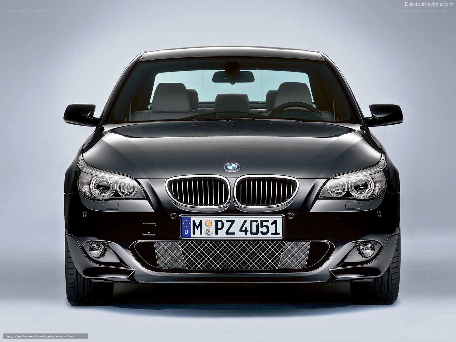front view of black bmw