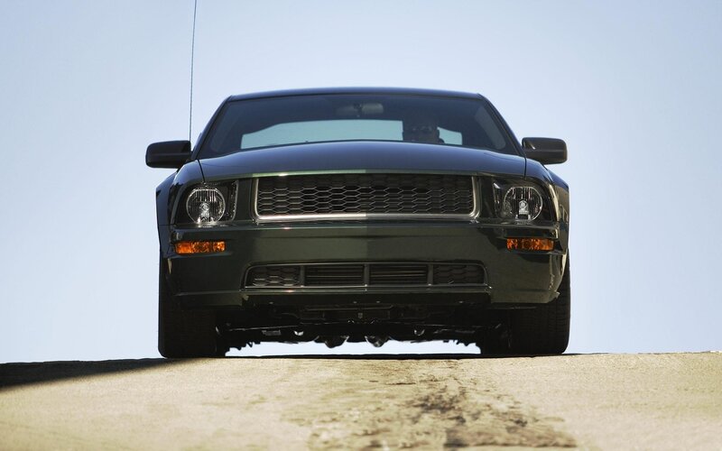 front view of black car