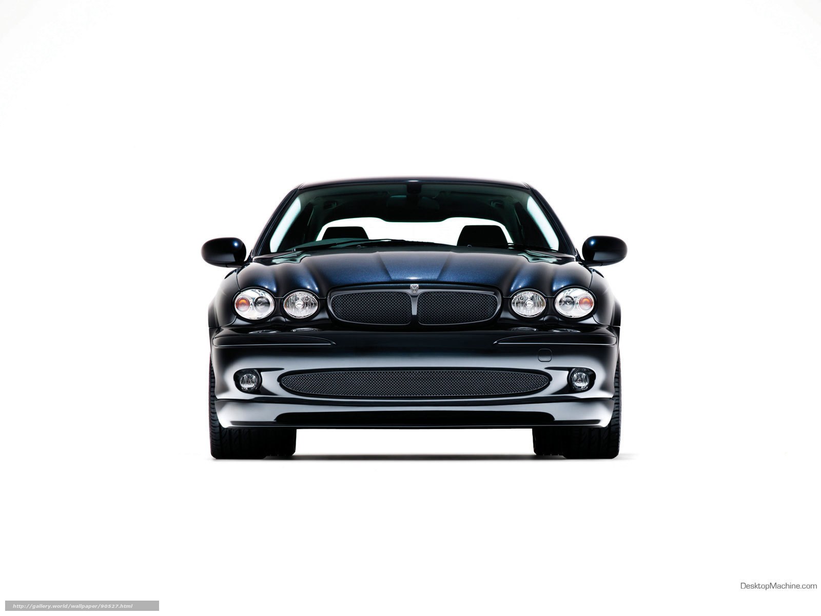 front view of black jaguar car