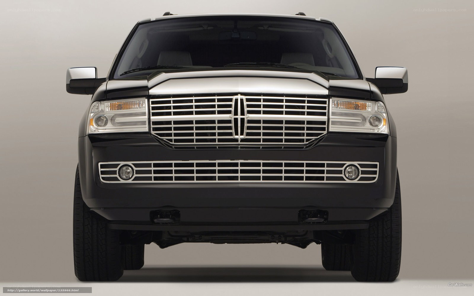 front view of black lincoln SUV
