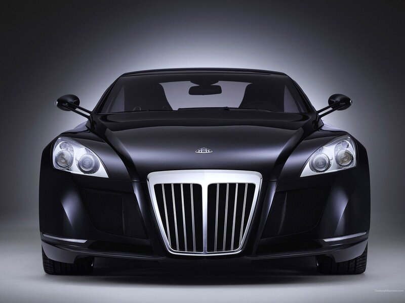 front view of black maybach