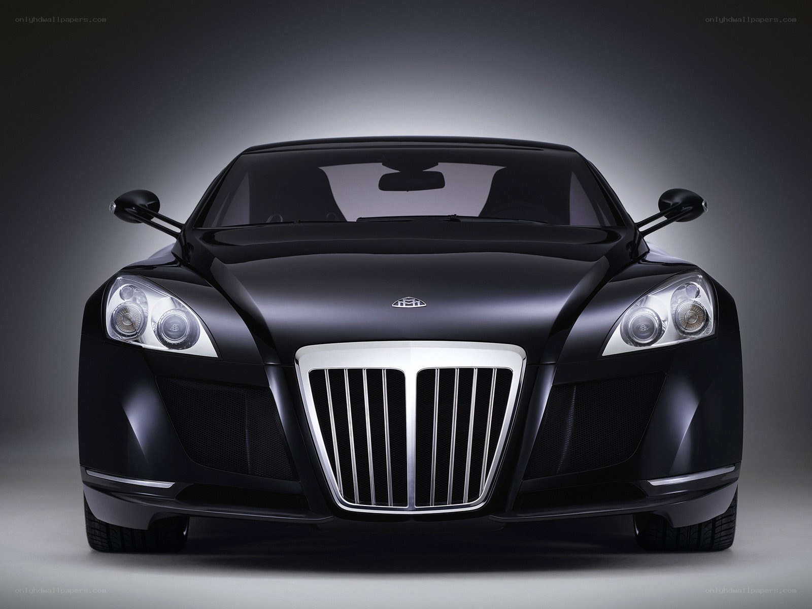 front view of black maybach