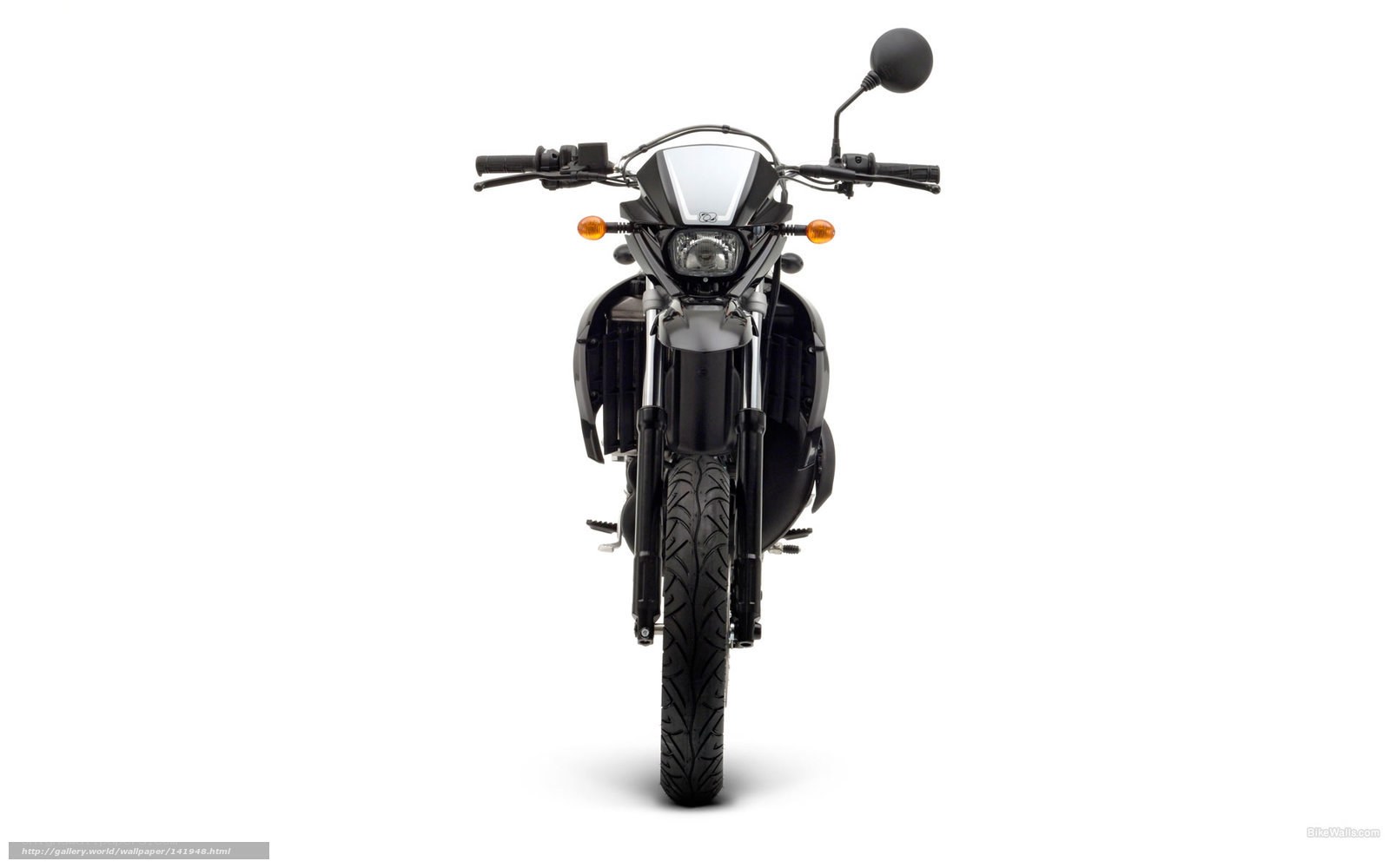 front view of black motorcycle