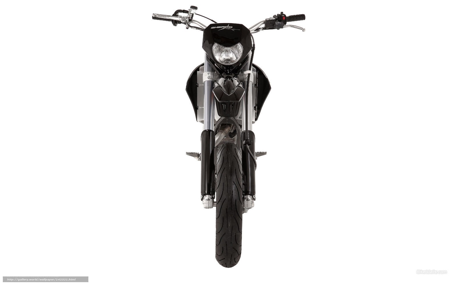 front view of black motorcycle