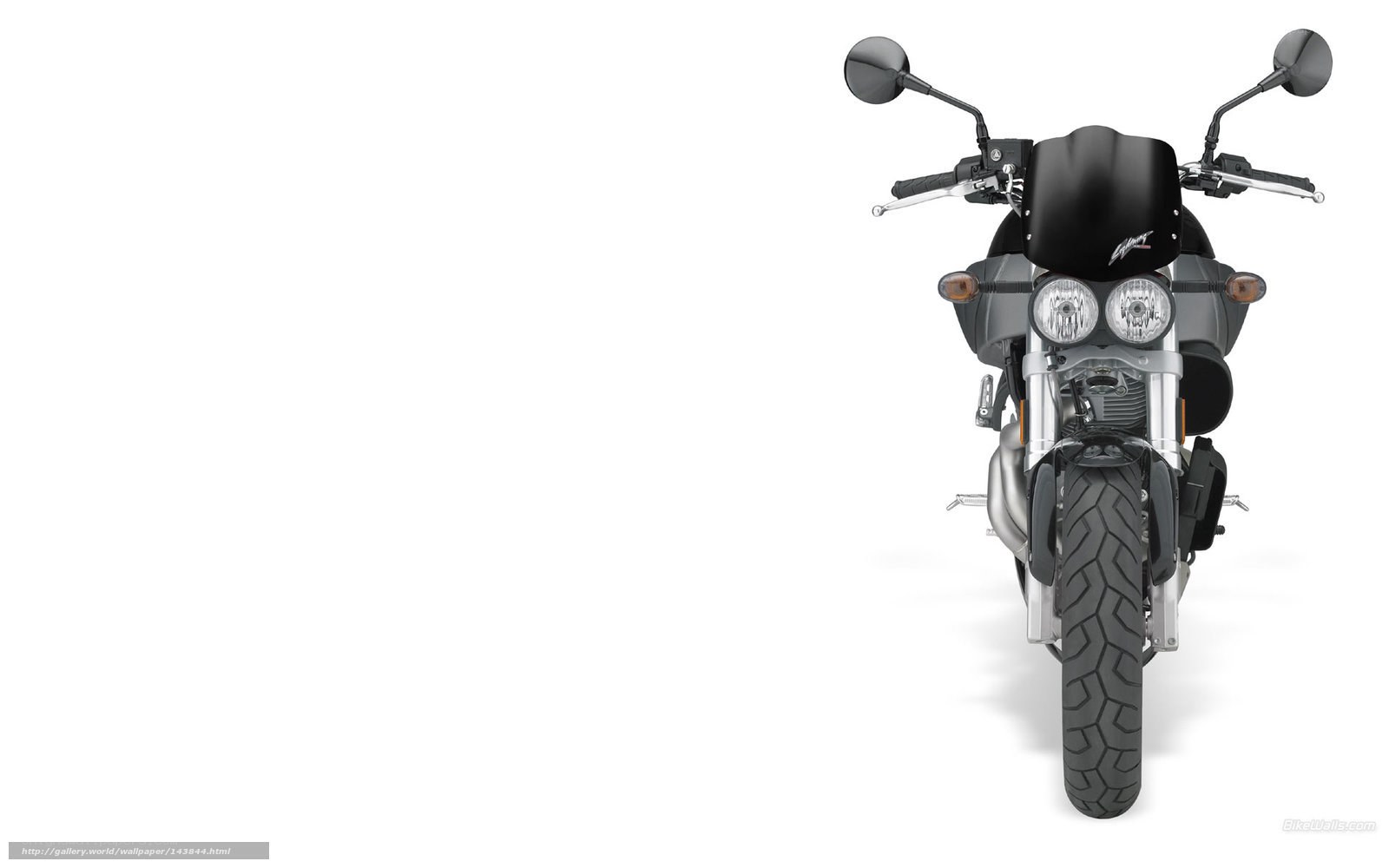 front view of black motorcycle