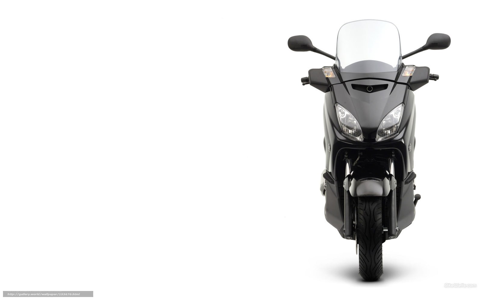 front view of black scooter