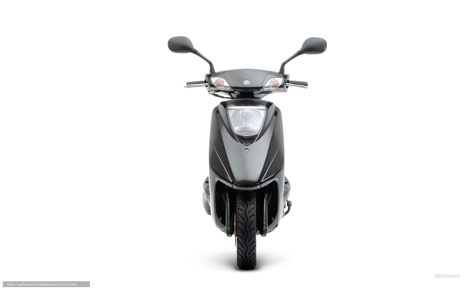 front view of black scooter