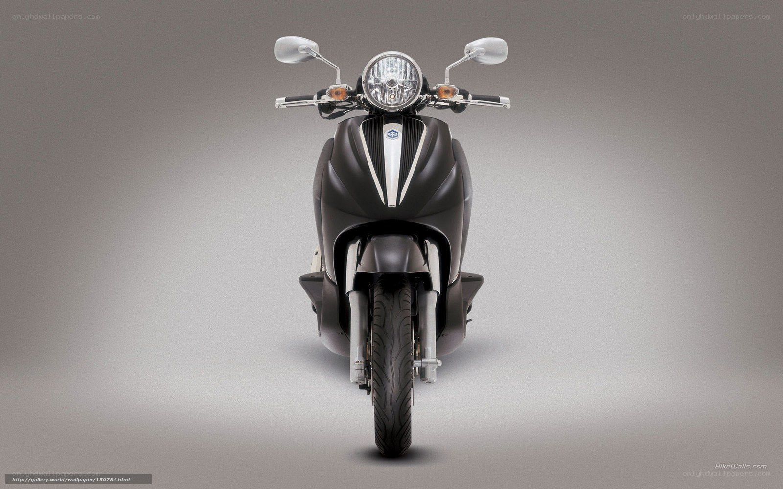 front view of black scooter