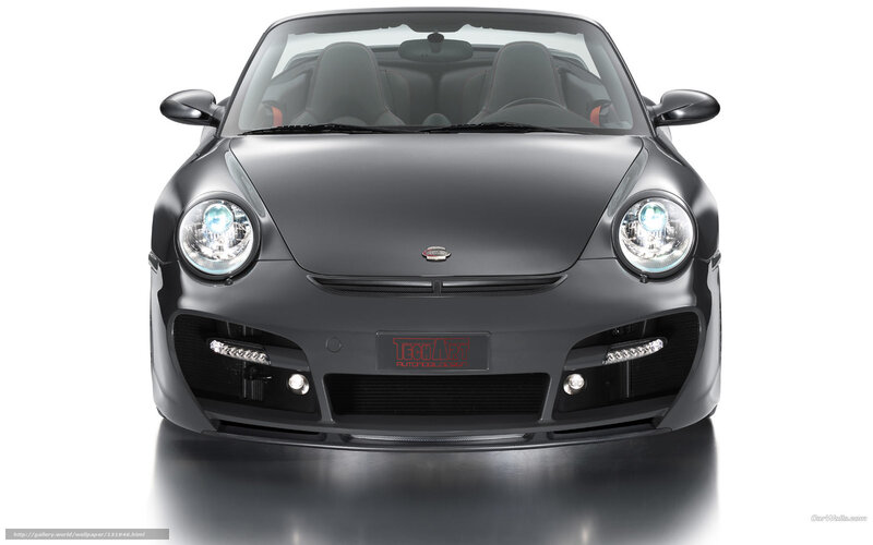 front view of black sports car