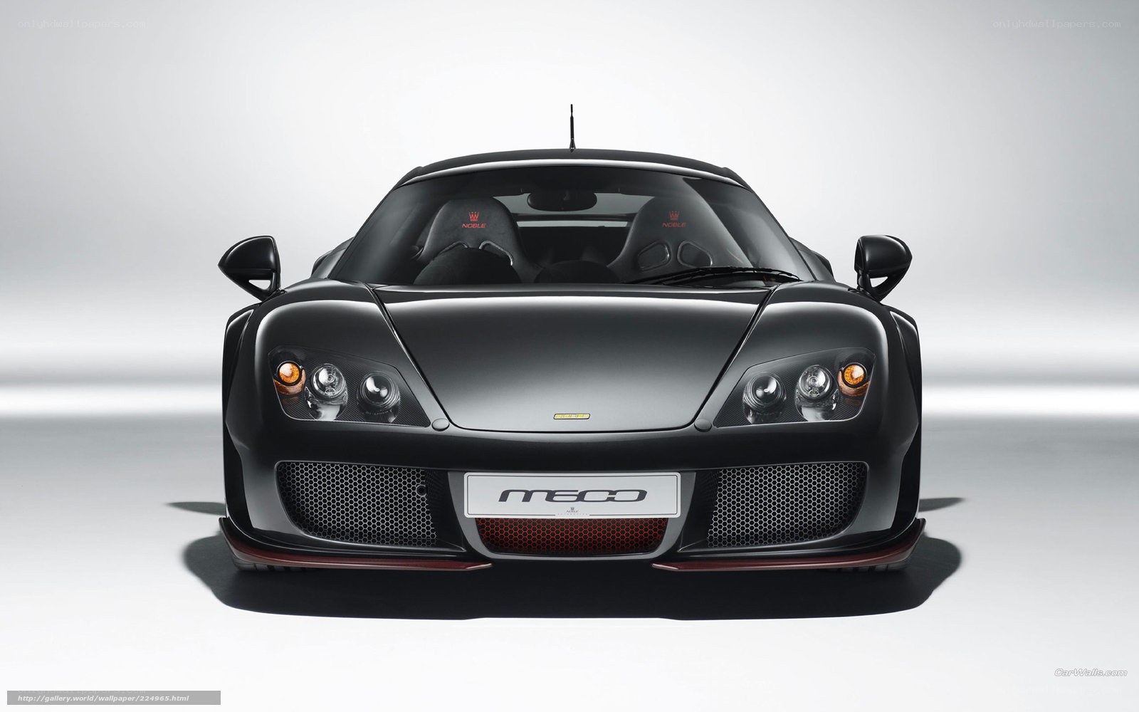 front view of black sports car