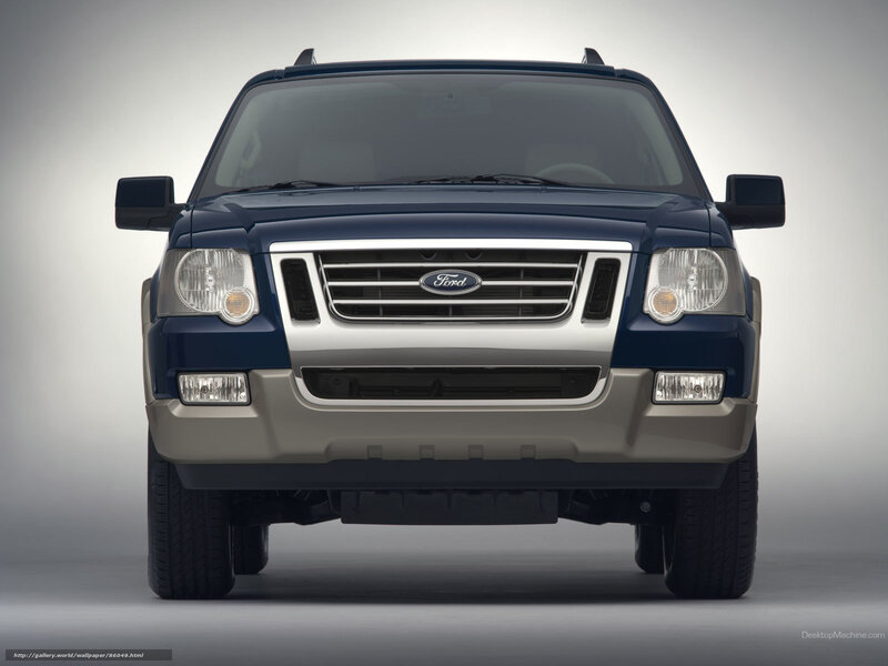 front view of blue ford explorer