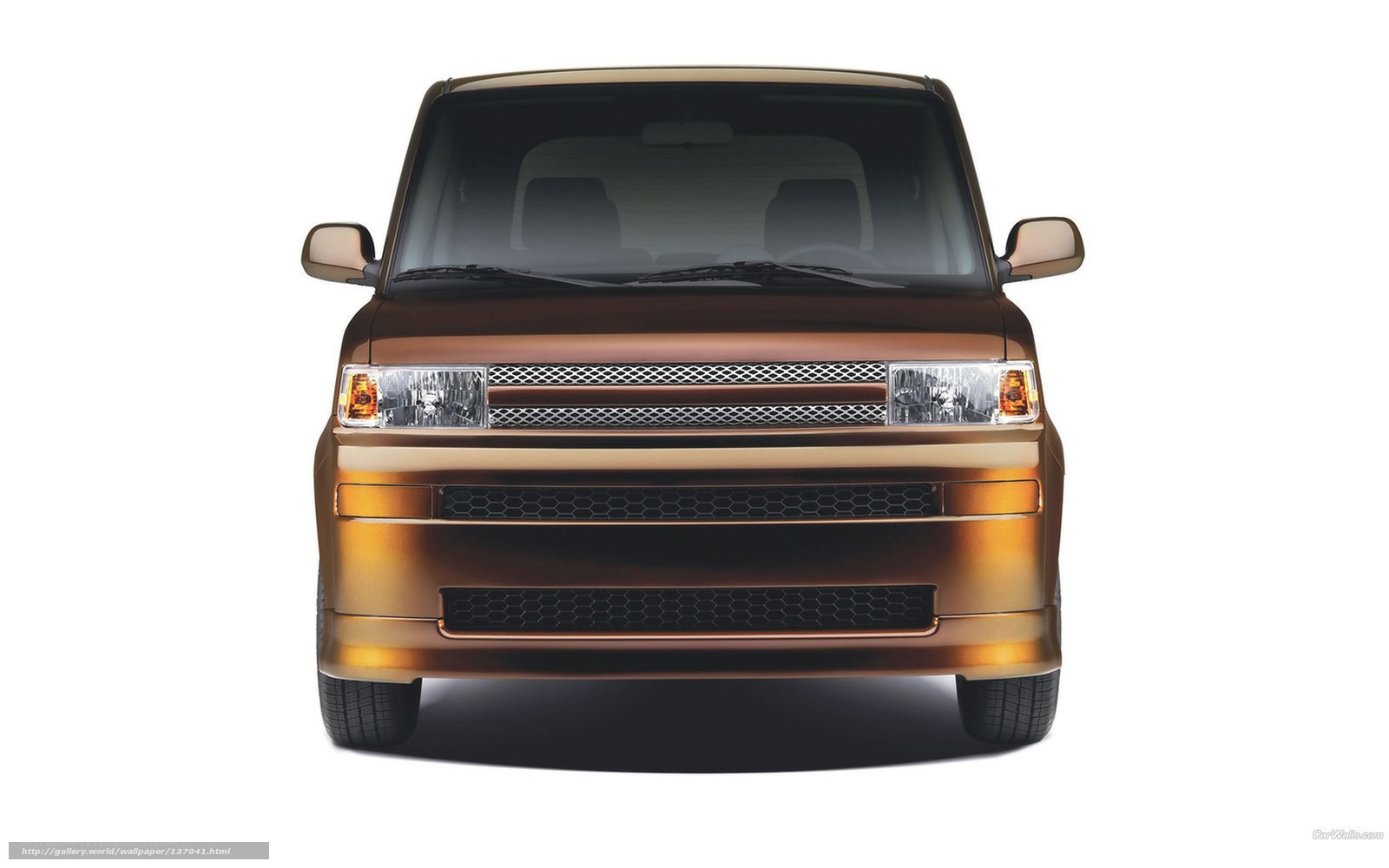 front view of brown car