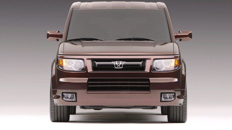 front view of brown Honda Element