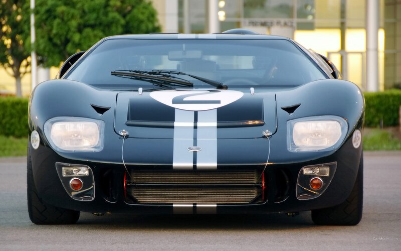 front view of classic race car