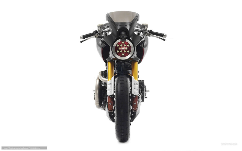front view of custom motorcycle