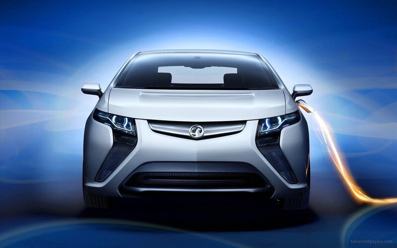 front view of electric car
