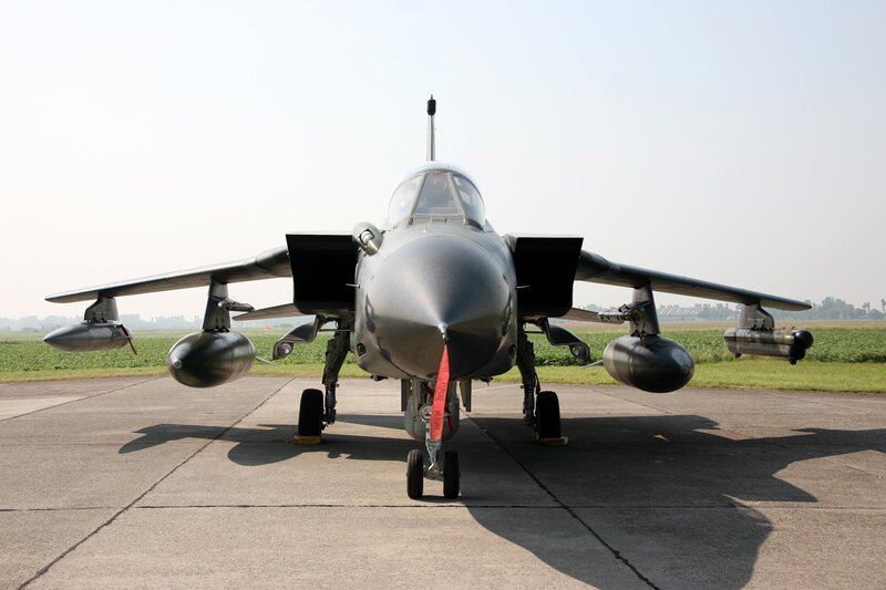 front view of fighter jet