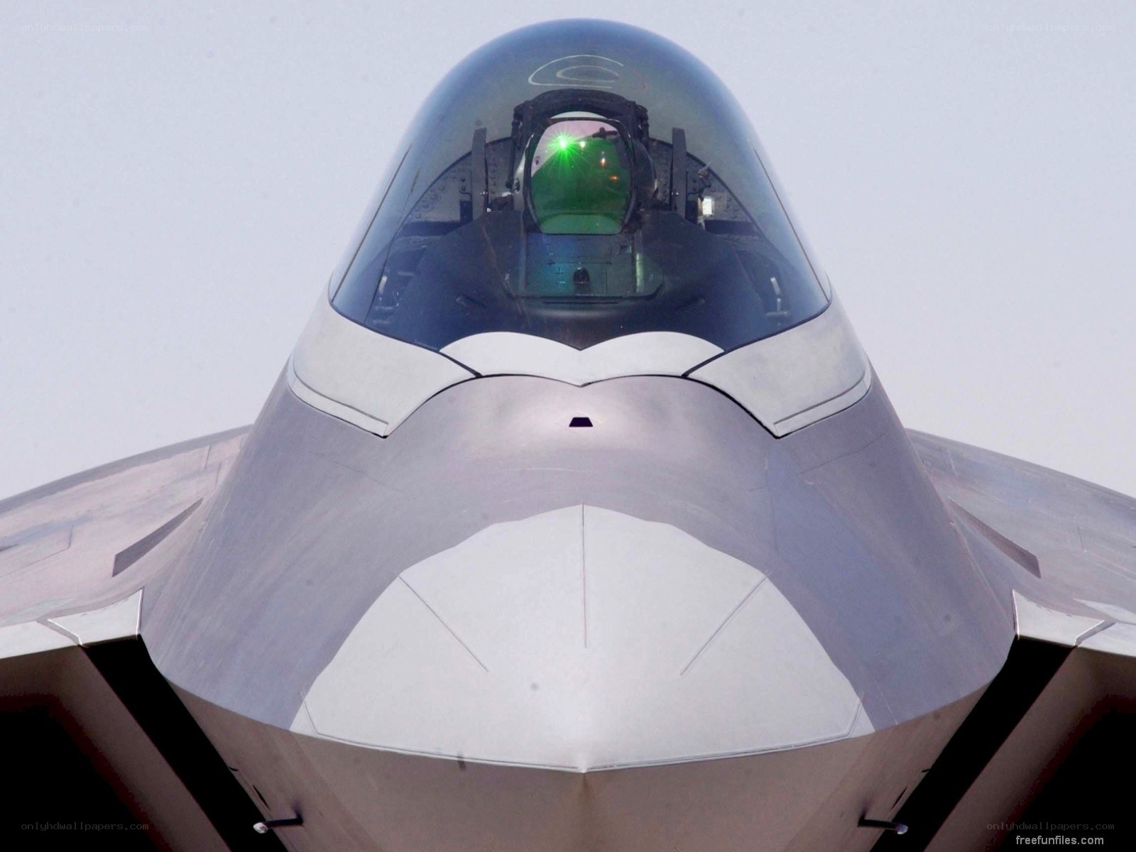 front view of fighter jet