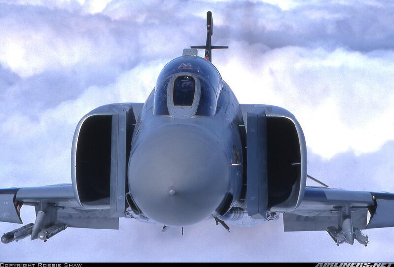Front View of Fighter Jet — Gray