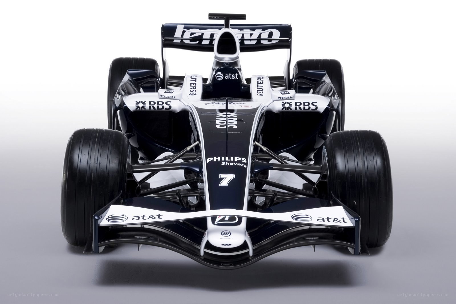 front view of formula one car