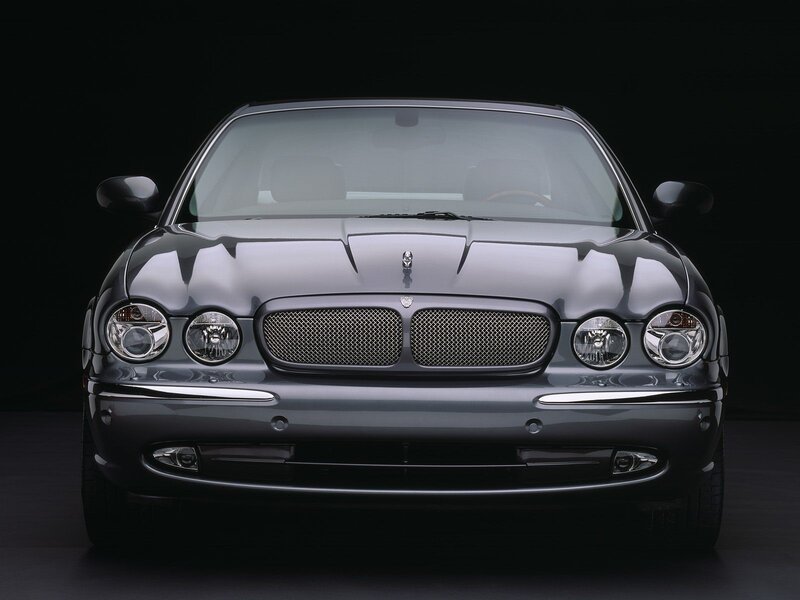 front view of luxury sedan