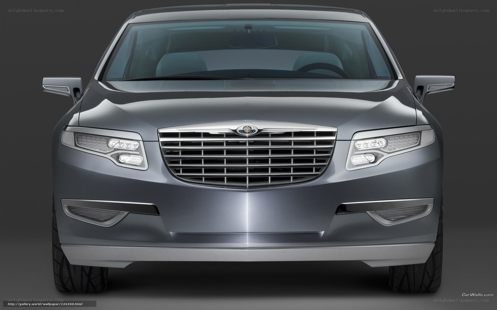 front view of luxury sedan