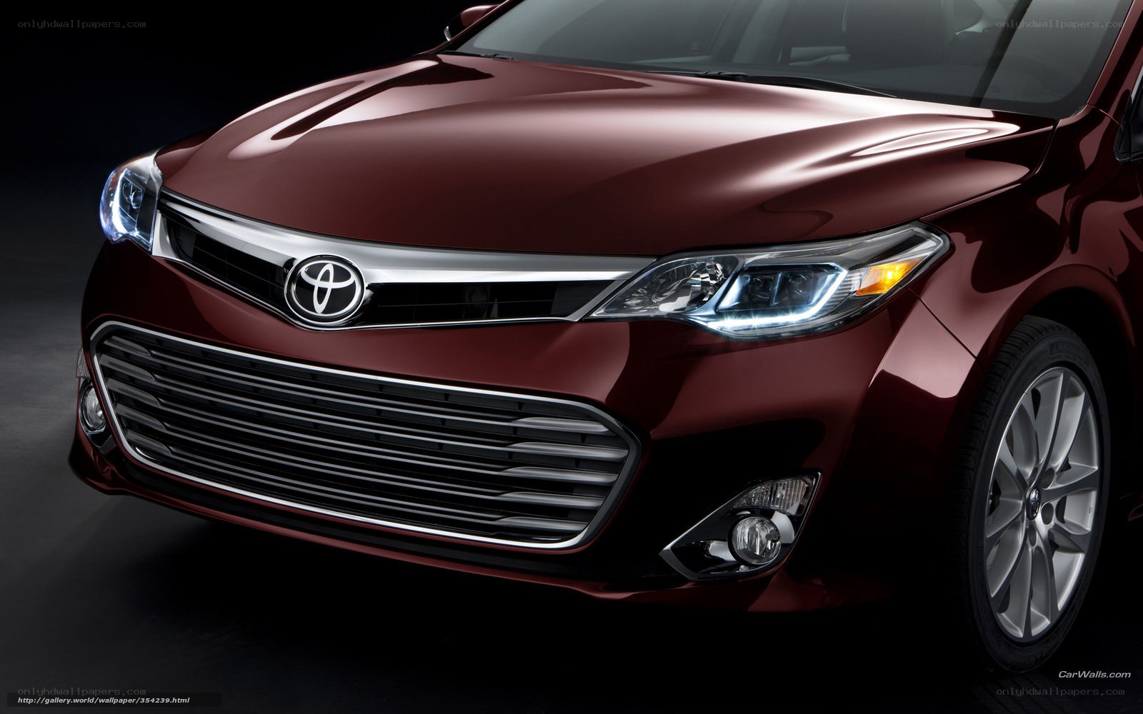 front view of maroon toyota