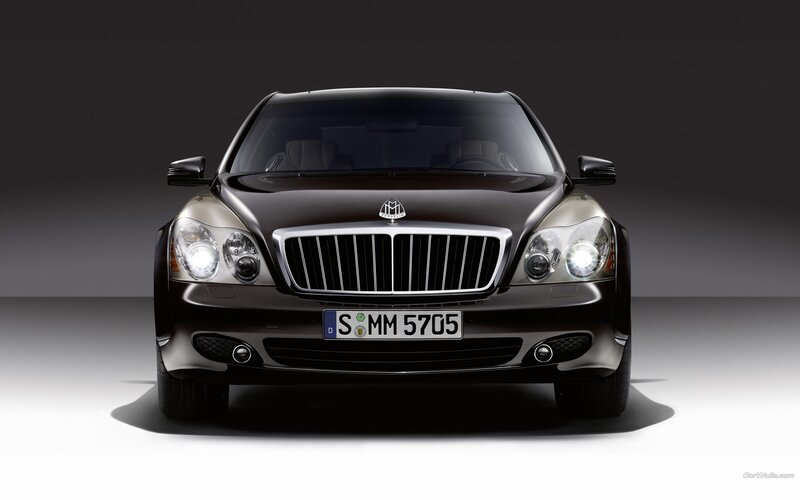 front view of maybach luxury car