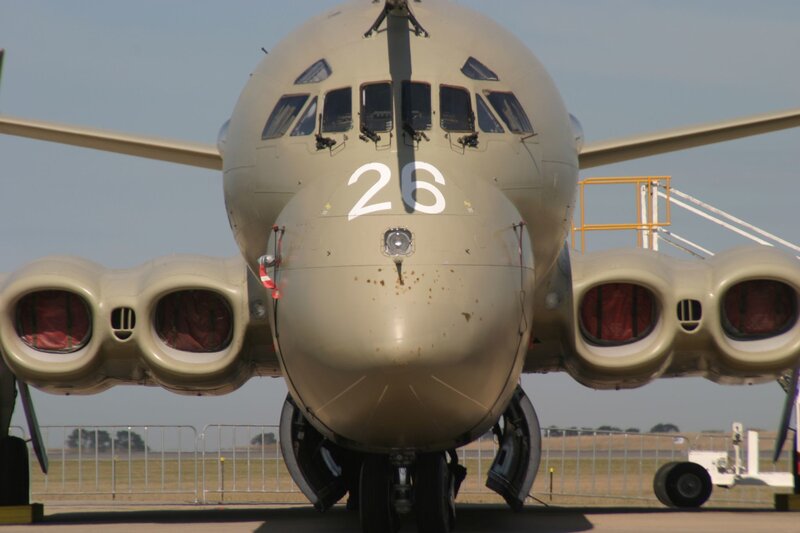 front view of military aircraft