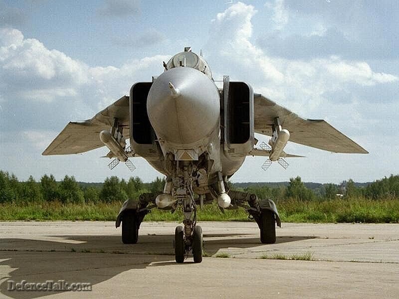 front view of military jet