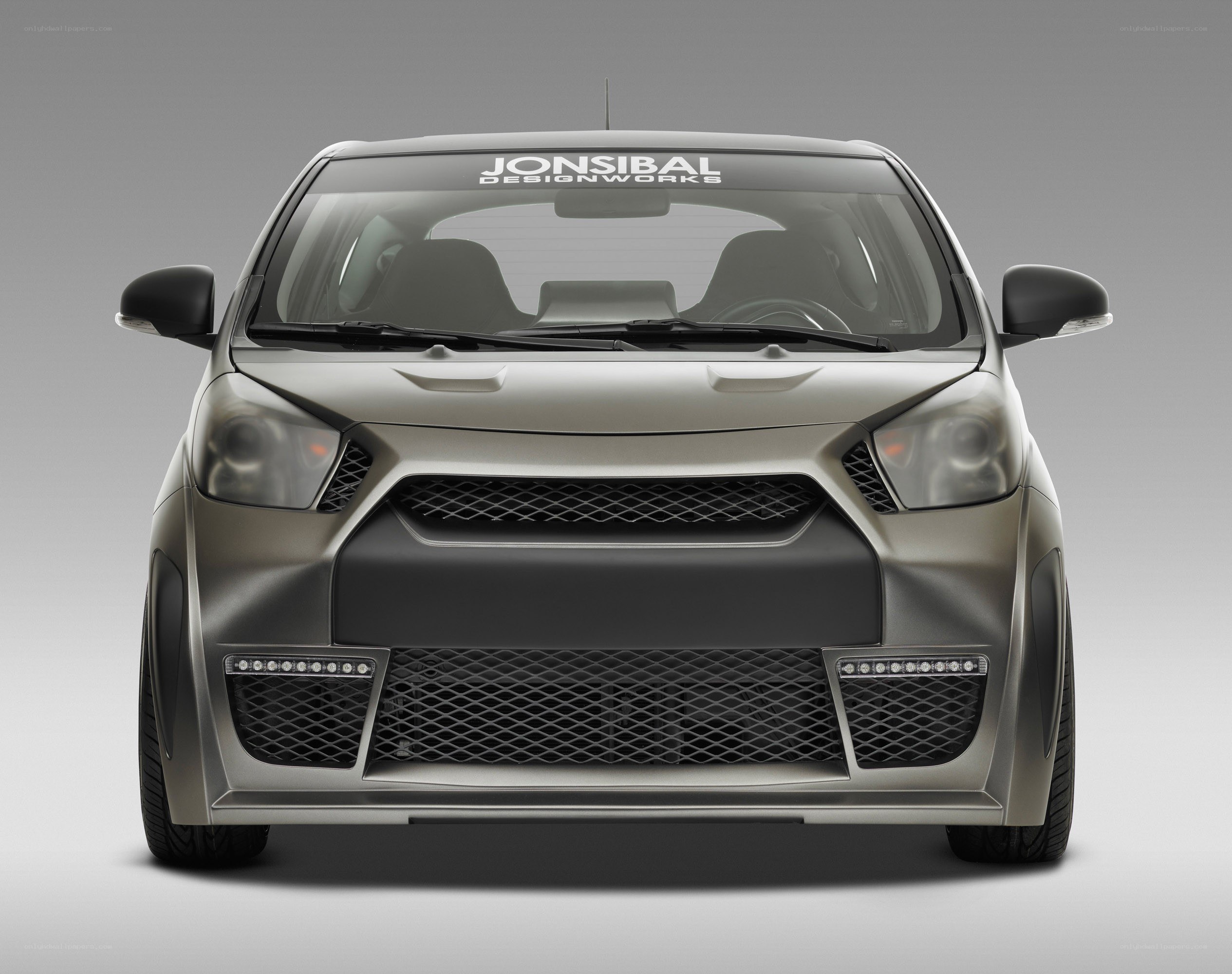 front view of modified car