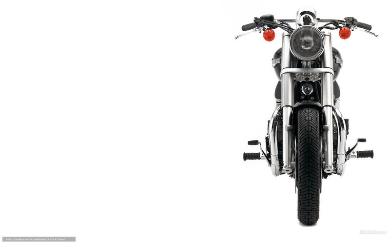 Front View of Motorcycle — Black, Neutral