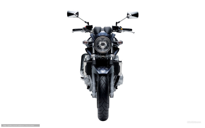 Front View of Motorcycle — Black