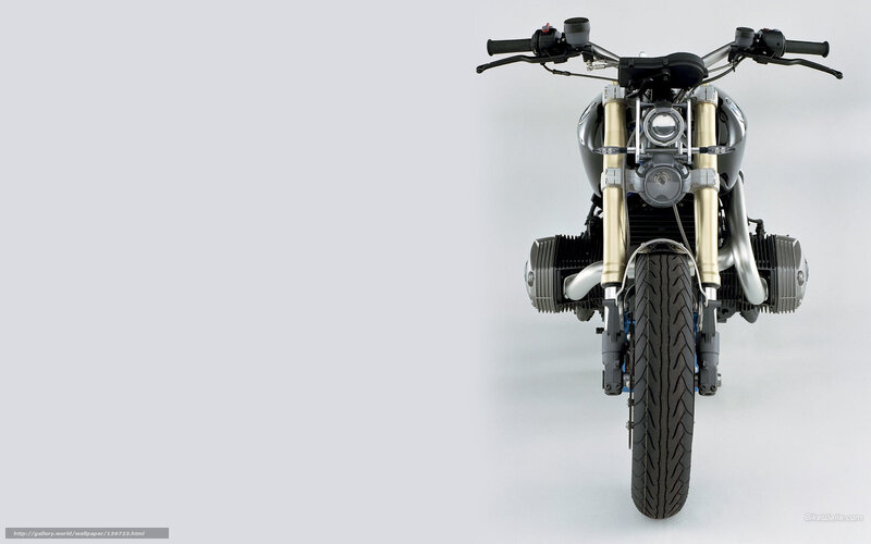 Front View of Motorcycle — Gray