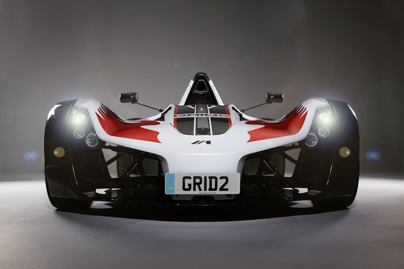 Front View of Race Car — White