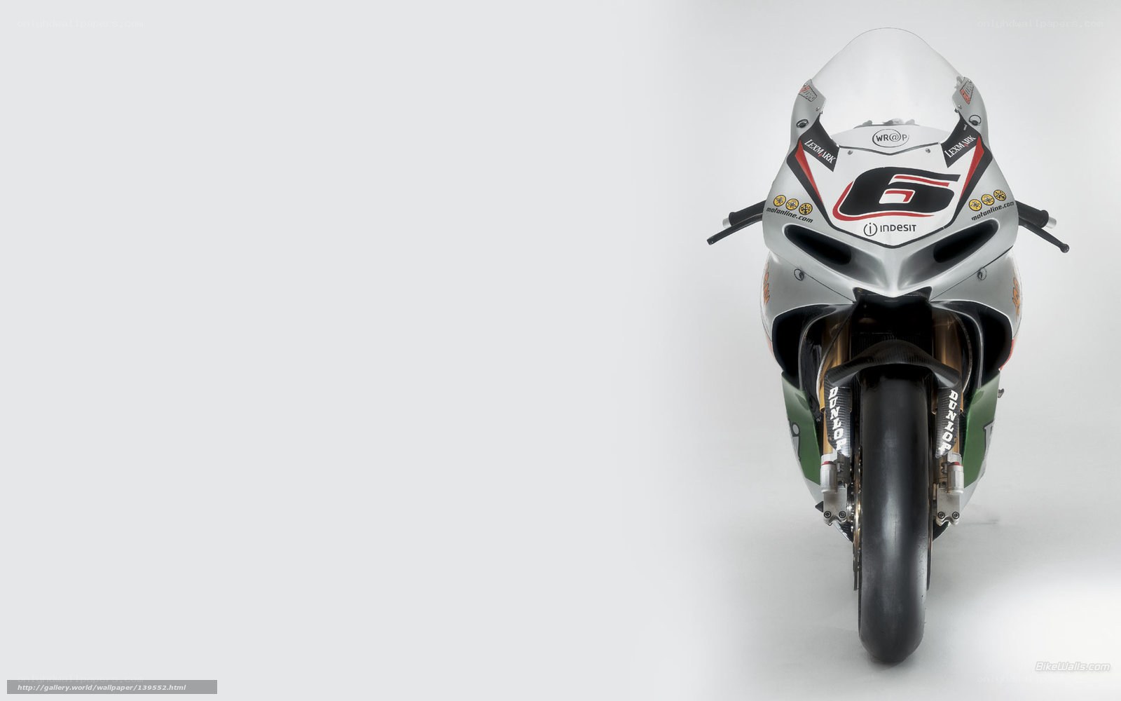front view of racing motorcycle