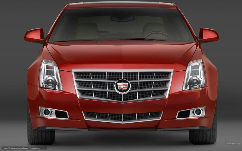 front view of red cadillac