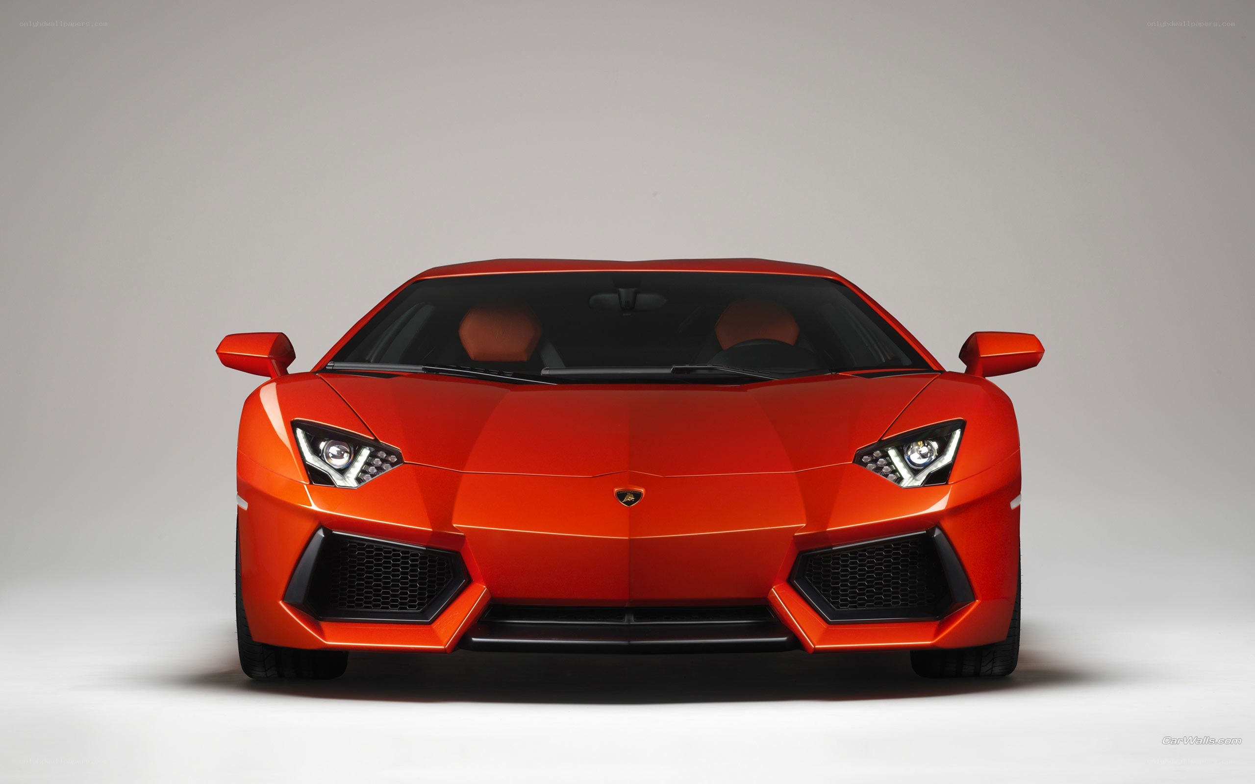 front view of red lamborghini