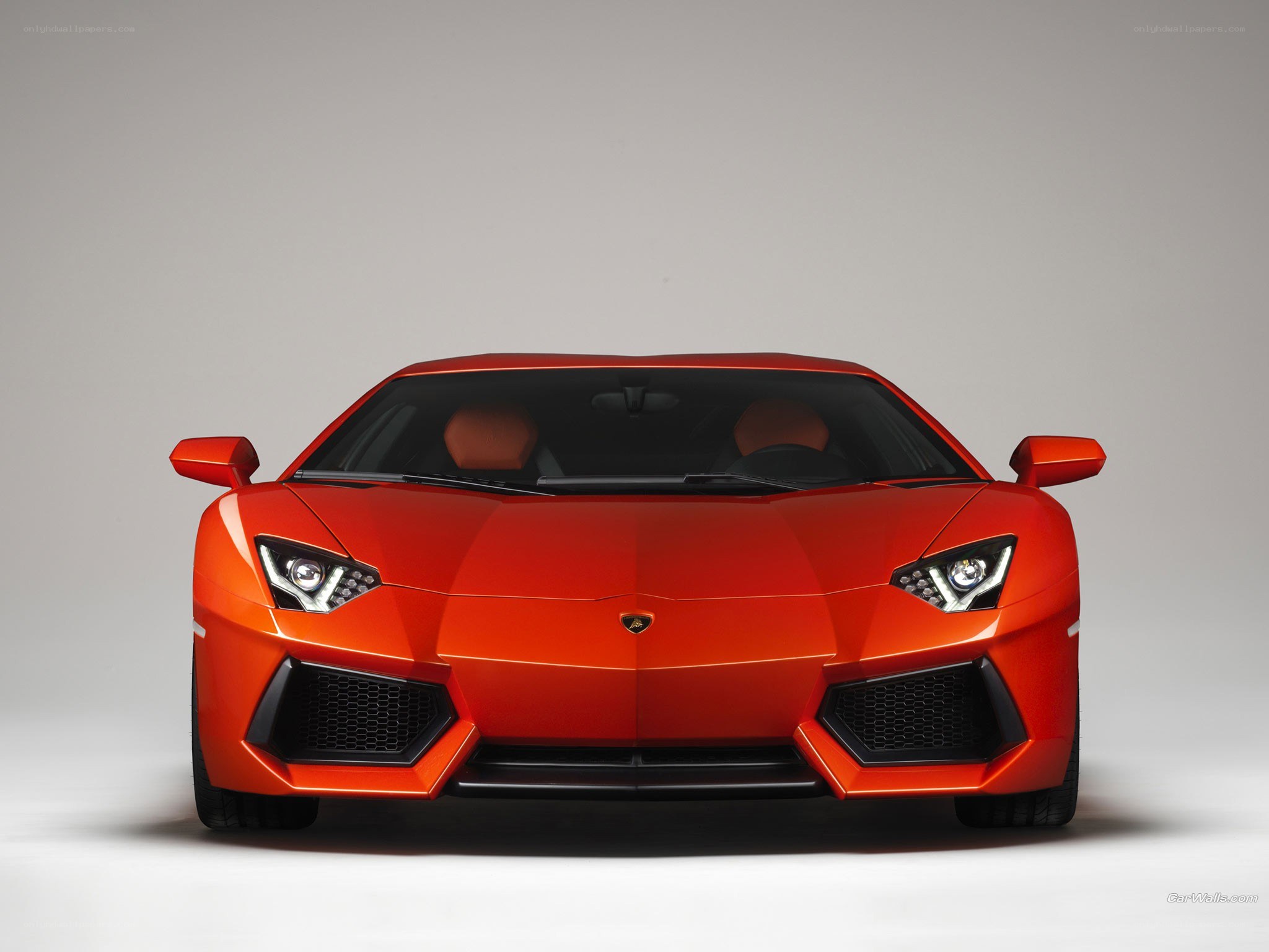 front view of red lamborghini