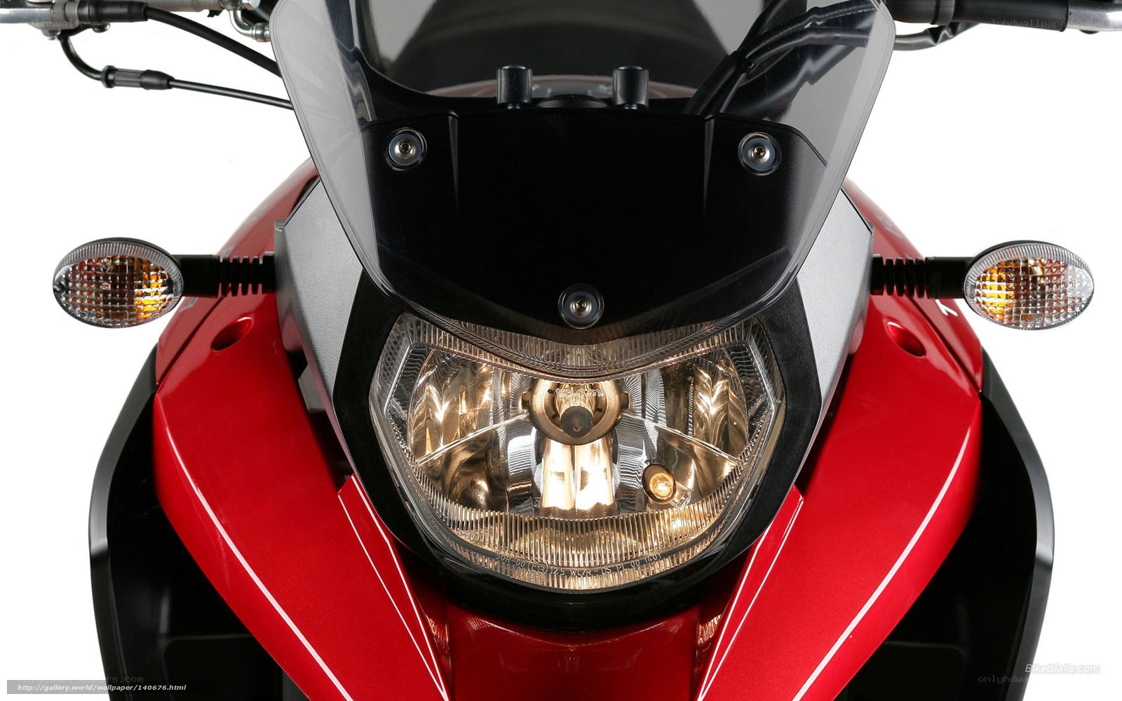 front view of red motorcycle