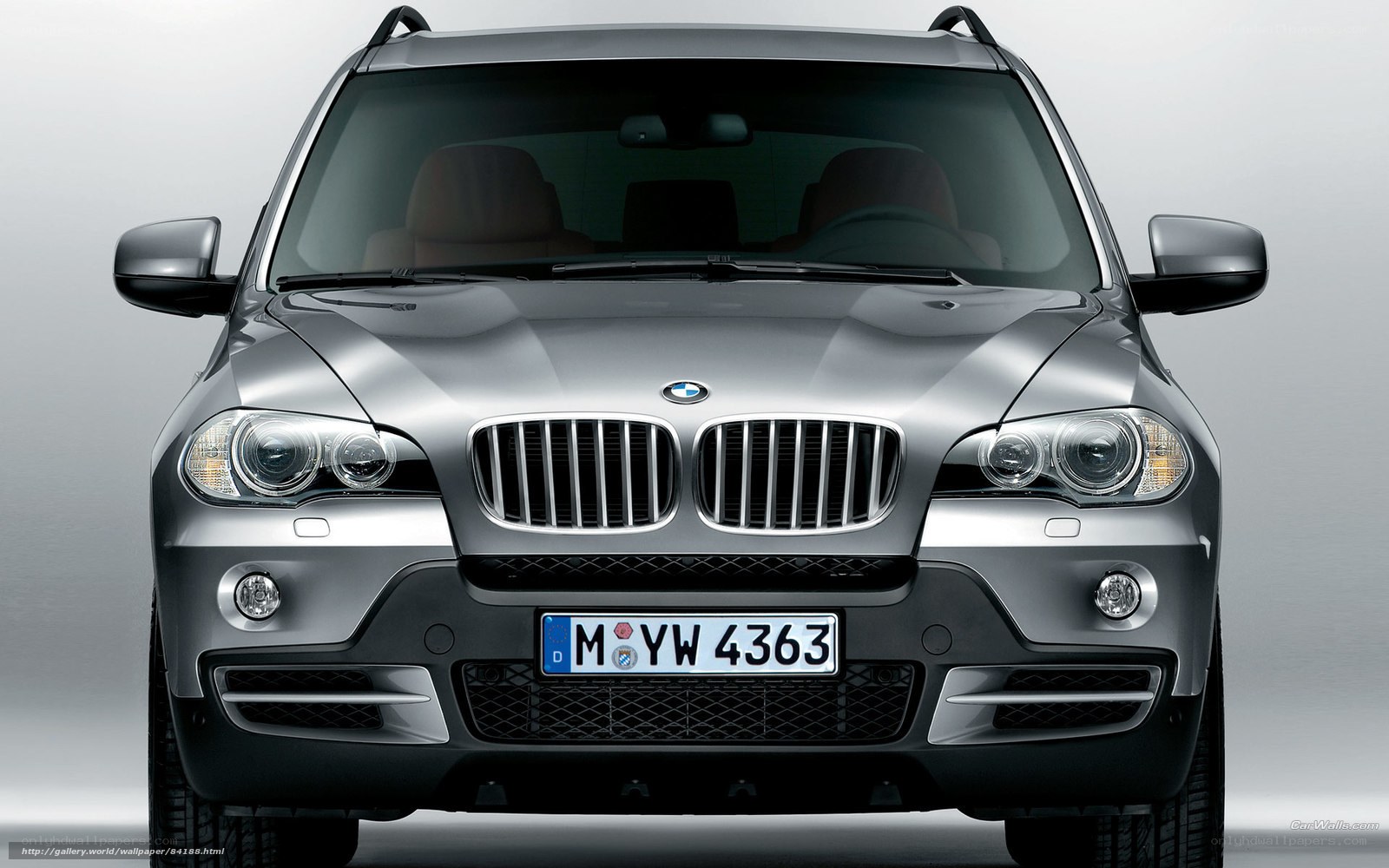 front view of silver BMW X5