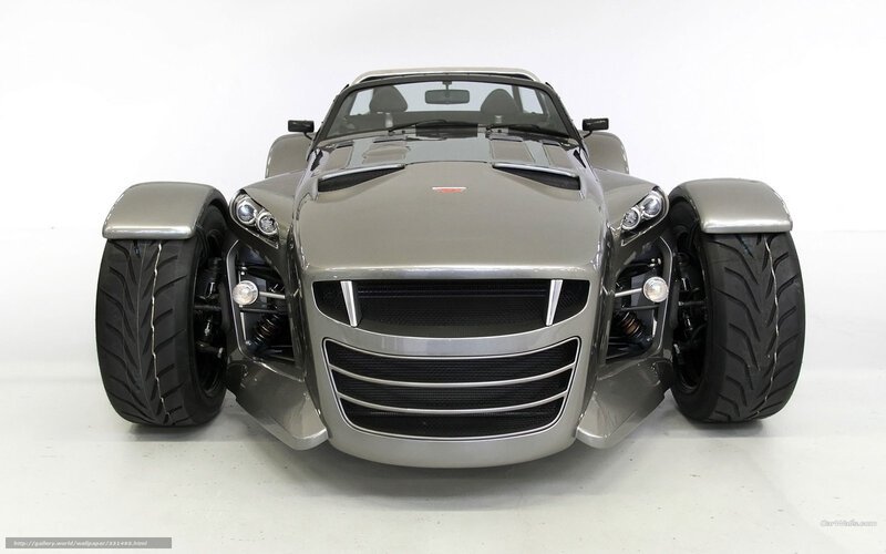 front view of silver sports car