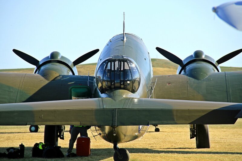 Front View of Vintage Airplane